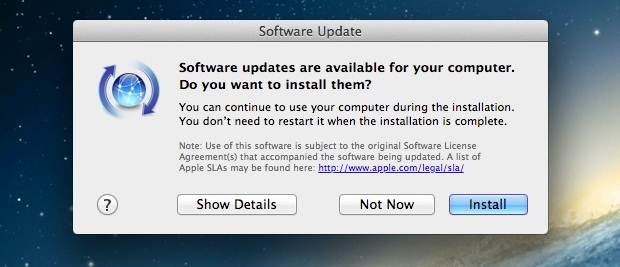 Installing software update on mac and computer keeps restarting working